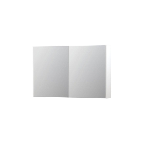 INK SPK2 spiegelkast – 120x74x14 cm – 2 deuren, dubbelzijdige spiegeldeuren – Wit mat SW353350