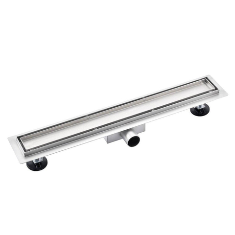 Fortifura Galeria douchegoot - 80cm - met tegelrooster - met vloerflens - PVD - geborsteld RVS SW716563