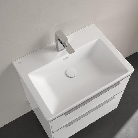 Villeroy & Boch Subway 3.0 lavabo - 65x47x16.5cm - 1 trou de robinet - stone white mat SW701565
