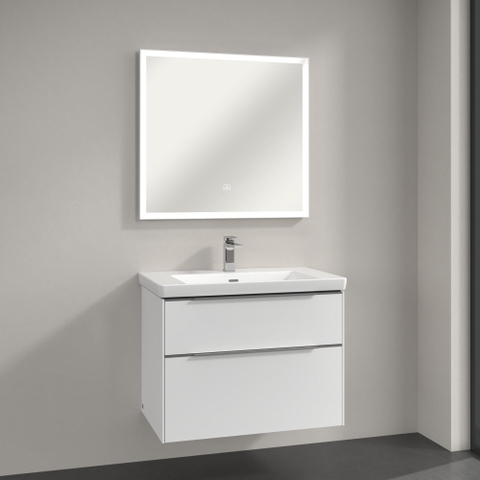 Villeroy & Boch Subway 3.0 spiegel - 100x75cm LED licht rondom - mat zilver SW641589