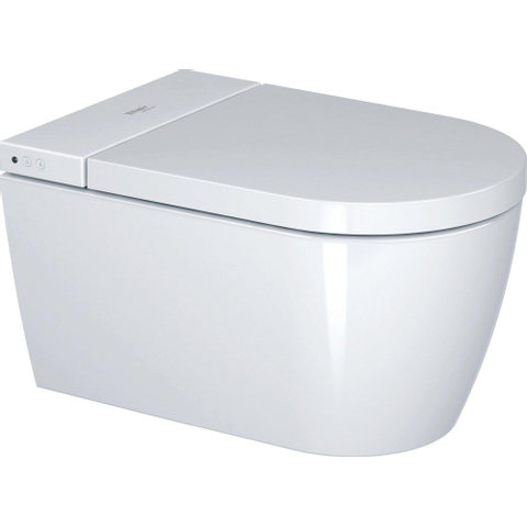 Duravit Sensowash Starck F Lite douchewc - 37.8x57.5cm - spoelrandloos - met closetzitting - compact - glans wit SW420600