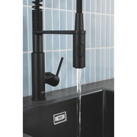 GROHE Get keukenkraan - met professionele sproeier - mat zwart SW1440592