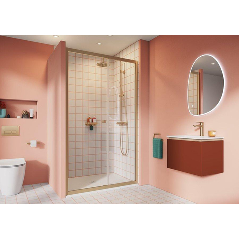 Crosswater Clear 6 Schuifdeur - 160cm - geanodiseerd messing geborsteld (goud) SW916815