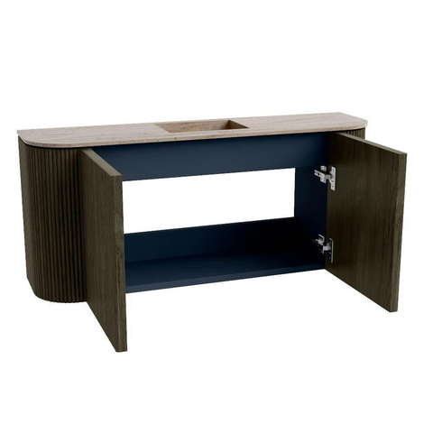 Mondiaz JOYA-DLUX 93.2cm toiletmeubel - ronding links en rechts kleur Shadow - Wastafel FAYE positie Midden 1 kraangat kleur Saba. SW1425159