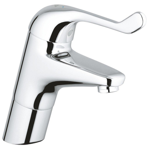 Grohe Eurosmart Care Veiligheidswastafelkraan - hoog - met hendel 12cm - gladde body - chroom 0437506