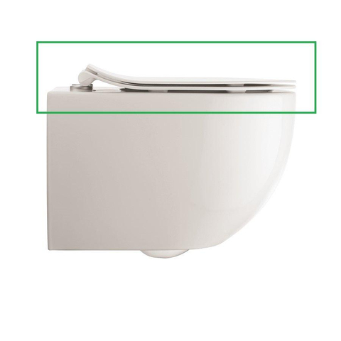 Crosswater Glide II Toiletbril - 52cm- softclose - quickrelease - glans wit SW857407