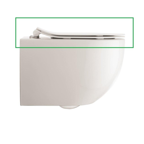 Crosswater Glide II Toiletbril - 52cm - softclose - quickrelease - mat wit SW876198