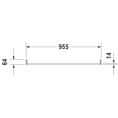 Duravit Vero Handdoekhouder - voor wastafel 045410 - hoogglans chroom 0296115