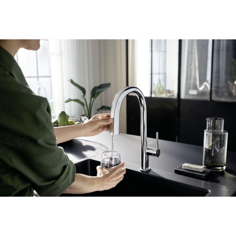 Hansgrohe Aqittura M91 SodaSystem 210, uittrekbare uitloop 1jetsBox, starter set chroom SW1567464