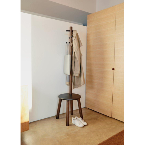 Umbra Pillar handdoekrek 50x50x165cm Rubberhout Zwart walnoot SHOWROOMMODEL SHOW25600