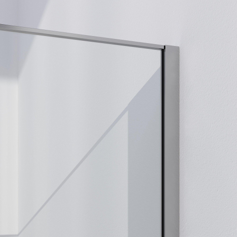 Brauer Season paroi de douche - 90x200cm - verre transparent avec cadre - 8mm - inox brossé SW1039029
