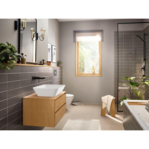Hansgrohe Rebris e 1 greeps wastafelkraan - inbouw - wandmontage - met uitloop 20 cm - mat zwart SW796583