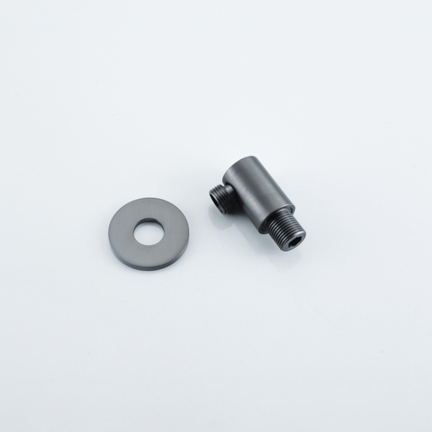 Fortifura Calvi Inbouw Regendoucheset - thermostatisch - plafondarm - glijstang - 25cm - hoofddouche - staaf handdouche - gladde doucheslang - PVD - geborsteld gunmetal (antraciet) SW1030638