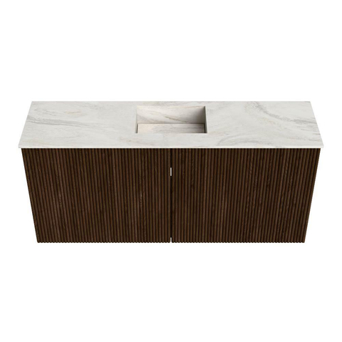 Mondiaz JOYA-DLUX 90cm toiletmeubel - kleur Walnut - Wastafel FAYE positie Midden 1 kraangat kleur Ostra. SW1422633