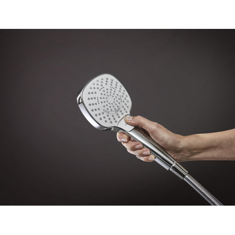 Hansgrohe Croma E280 showerpipe: mit mitigeur thermostatique m. 1jet pomme de tête m. 3jet douchette multi et flexible de douche 160cm chrome SW297280
