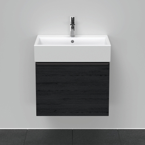 Duravit D-Neo wastafelonderkast 58.4x44x44.2cm 1 lade Eiken (zwart) Mat SW640818