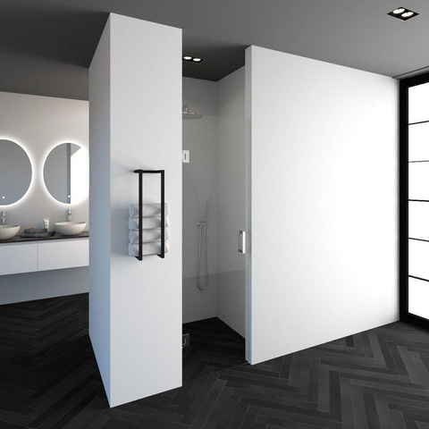 BRAUER Create Porte de douche 60x200cm sans profilé avec verre de sécurité anticalcaire 8mm Chrome brillant SW223722