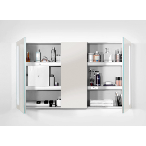 Villeroy & Boch my view 14 spiegelkast - 1300x750x173mm - 3 deuren sensorschakelaar - met geïntegreerde LED verlichting - spiegel 1025447