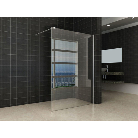 Wiesbaden Comfort Inloopdouche - 130x200cm - 10mm - nano helder glas - chroom SW10419