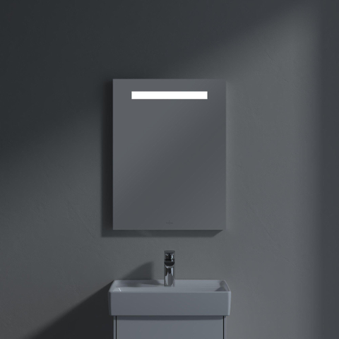 Villeroy & Boch More to see one spiegel - met geïntegreerde led verlichting - 45x60cm - inclusief bevestiging - Glass (glans wit) SW454449