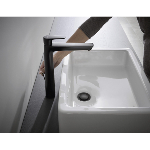Hansgrohe Talis e 1 greeps wastafelkraan - 240 PopUp - trekwaste - mat zwart SW297635