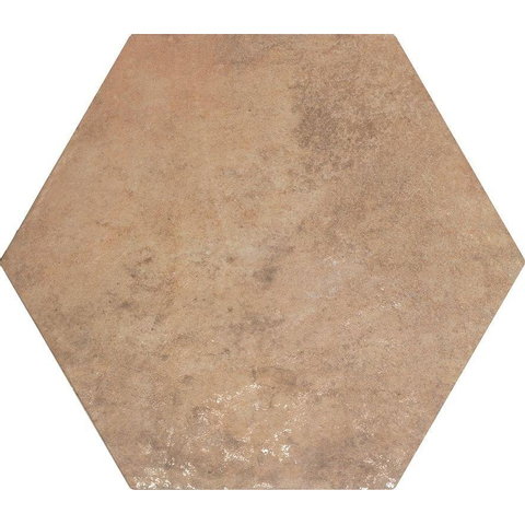 Ceralto Neroli Stone carrelage sol et mur - 30x35cm - 9mm - hexagonal - R9 - effet pierre - cotto mat (rouge) SW795701