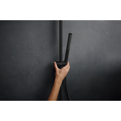Hansgrohe Pulsify S Puro Thermostatische Regendoucheset - 26cm - ronde hoofddouche - staaf - handdouche - thermostaat - mat zwart SW1151838
