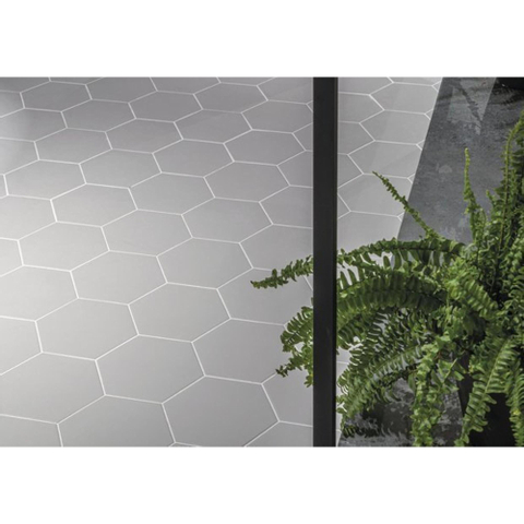 Terravito Bereno carrelage sol et mur - 15x17cm - 9mm - hexagonal - R9 - pearl mat (blanc) SW476709
