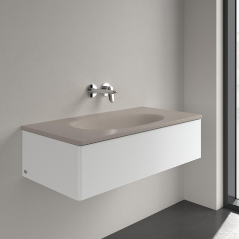 Villeroy & Boch Antao meubelwastafel - 100x50cm - zonder kraangat - zonder overloop CeramicPlus - mat almond (beige) SW917887