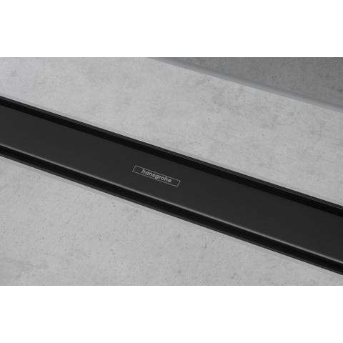 Hansgrohe RainDrain Match Douchegoot - 100cm - hoogte verstelbaar frame - mat zwart SW1590434