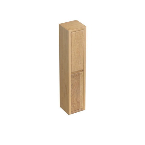 Forzalaqua Gela 2.0 armoire de salle de bains 38x35x180cm Sans poignée 2 portes battantes gauche et droite avec softclose Chêne massif Smoke SW492463