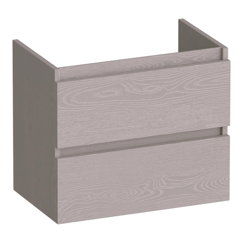 BRAUER Joy meuble sous-lavabo peu profond - 60x39x50cm - 2 tiroirs avec fermeture softclose - sans poignées - 1 découpe pour siphon - Timber Greige SW1201220