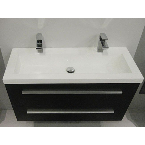 Saniclass XS line Meuble salle de bain peu profond 100cm Noir SW2248