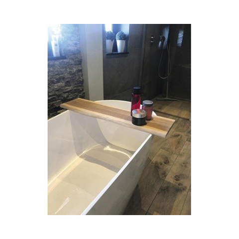 H&R Badmeubelen Badplank - 88x20x2cm - met voorzijde boomstamkant 88x2x20 cm - naturel SHOWROOMMODEL SHOW24461