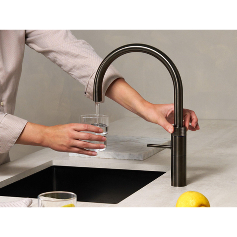 Quooker Fusion Round kokendwaterkraan - draaibare uitloop - Combi reservoir - Warm / kokend water - Gun metal SW968363