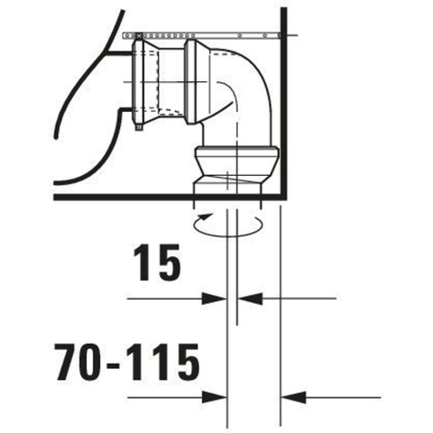 Duravit Starck 2 cuvette pour réservoir apparent vario avec fixation dissimulée sans réservoir blanc 0295871