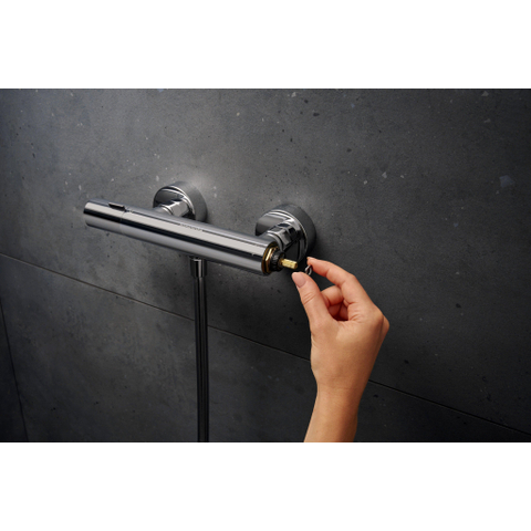 Hansgrohe Ecostat fine Douchekraan - thermostatisch - zonder omstel HOH=15cm - thermostaat - hoogglans chroom (wit) SW1152220