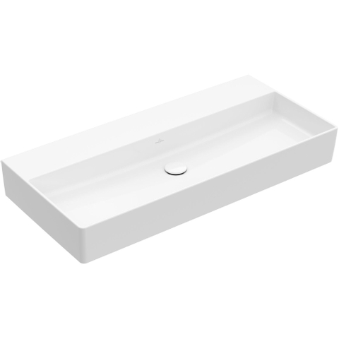 Villeroy & Boch Memento 2.0 lavabo - dessous rectifié 100x47cm - sans trop-plein sans trou de robinet blanc SW358454