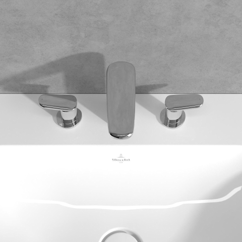 Villeroy & Boch Antao 1 greeps wastafelkraan verhoogd - met push open afvoergarnituur - mat zwart SW974158