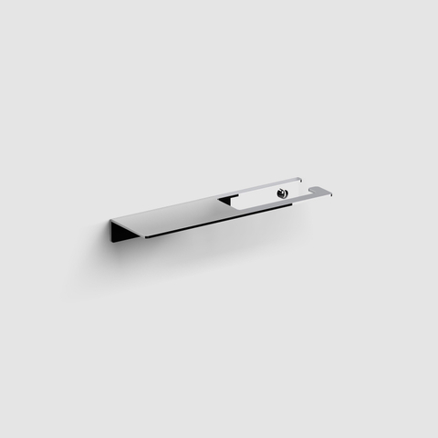 Clou Fold Porte-rouleau de papier toilette sans couvercle avec tablette chrome SW417077