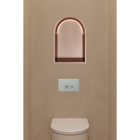 Hotbath &MORE Inbouwbox of inbouwnis Toogmodel - 30x45x10cm - met LED - IP44 - PVD - geborsteld koper SW1246503