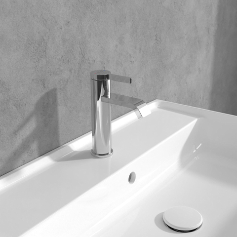 Villeroy & Boch Dawn 1 greeps wastafelkraan - zonder pop up afvoergarnituur - hoogglans chroom SW974117