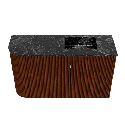 Mondiaz JOYA-DLUX 71.6cm toiletmeubel - ronding links kleur Ruby - Wastafel FAYE positie Rechts 1 kraangat kleur Lava. SW1423655