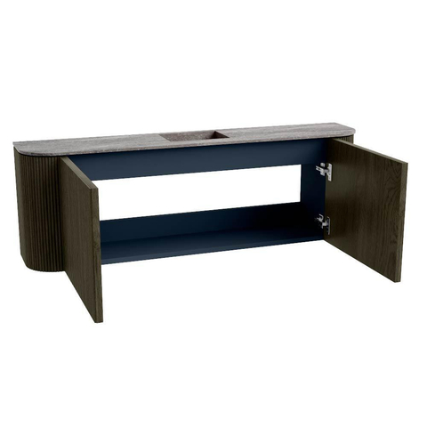 Mondiaz JOYA-DLUX 123.2cm toiletmeubel - ronding links en rechts kleur Shadow - Wastafel FAYE positie Midden 1 kraangat kleur Oza. SW1425085