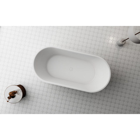 ZEZA Pure vrijstaand bad - 150x75x58cm - acryl - glans wit OUTLETSTORE STORE43384