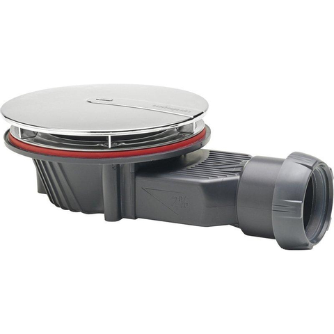Wirquin Slim+ Bonde de receveur de douche - peu profonde 40mm - avec couvercle en ABS - chromé SW718774
