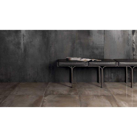 ÉCHANTILLON Ceralto Kubico Carrelage sol et mur 80x80cm 9mm rectifié R10 grès cérame Dark SW911834
