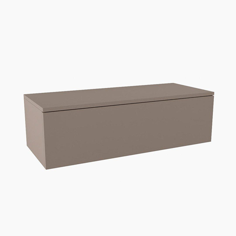 MONDIAZ ALAN MODULE SMALL Meuble sous-lavabo - 100x41x30cm - 1 tiroir - push to open - MDF - Smoke mat SW645869