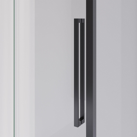 BRAUER Season cabine de douche - 100x90x200cm - porte coulissante - verre transparent - réversible - revêtement de verre - Gunmetal SW1448748