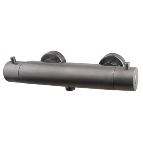 Wiesbaden Caral Cool Touch thermostatische douchemengkraan glijstangset compleet met handdouche 3 standen gunmetal PVD SHOW25489